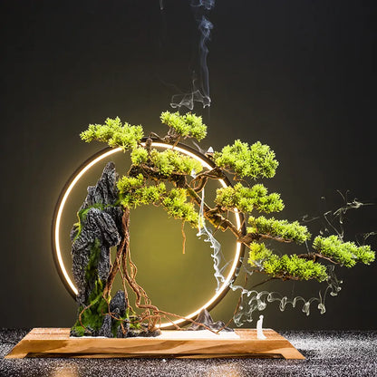 Bonsai Backflow Incense Burner and Ring Light-Zen Sense